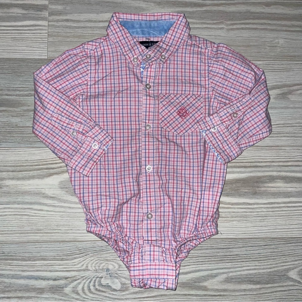 Andy & Evan Button-Down Onesie Baby Boys 18–24 Months